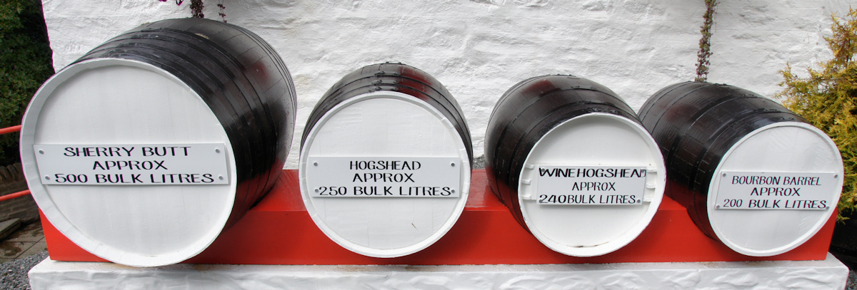Opstelling verschillende vat grootte - Endradour Distillery